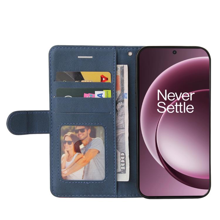 For OnePlus 15 Dual-color Splicing Flip Leather Phone Case