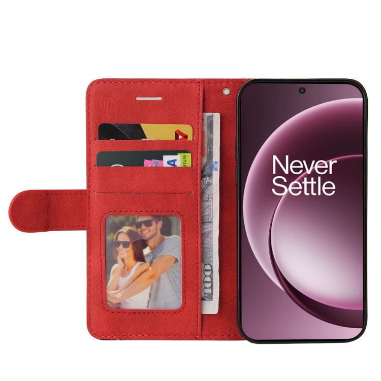For OnePlus 15 Dual-color Splicing Flip Leather Phone Case