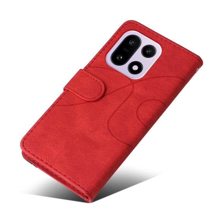 For OnePlus 15 Dual-color Splicing Flip Leather Phone Case