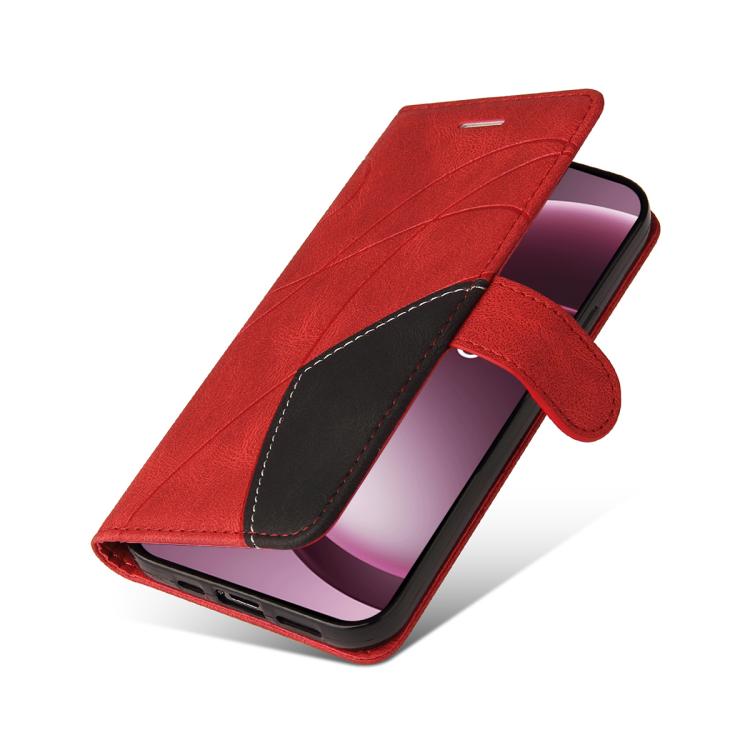 For OnePlus 15 Dual-color Splicing Flip Leather Phone Case