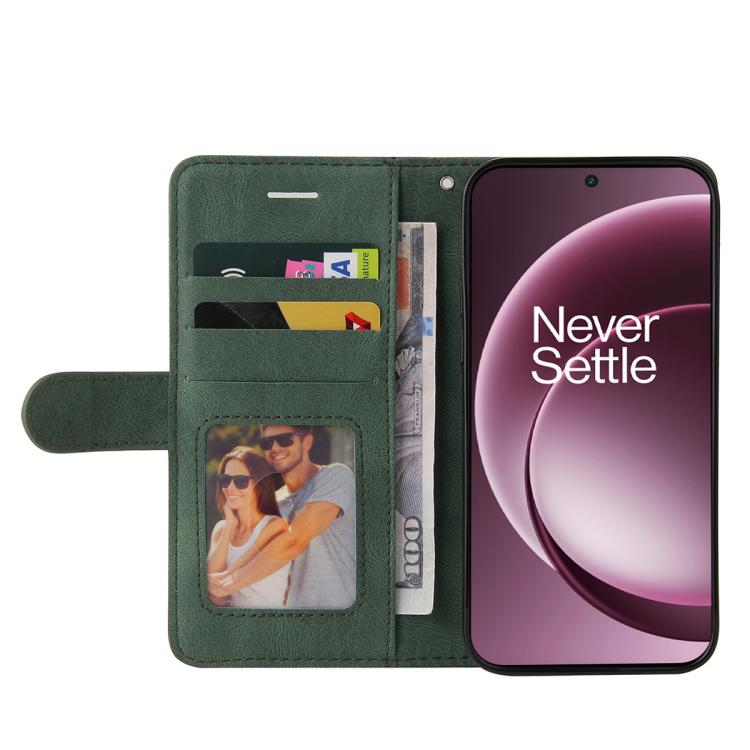 For OnePlus 15 Dual-color Splicing Flip Leather Phone Case