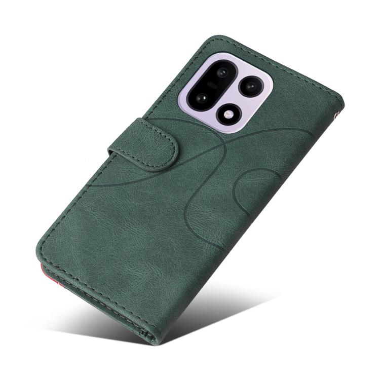 For OnePlus 15 Dual-color Splicing Flip Leather Phone Case