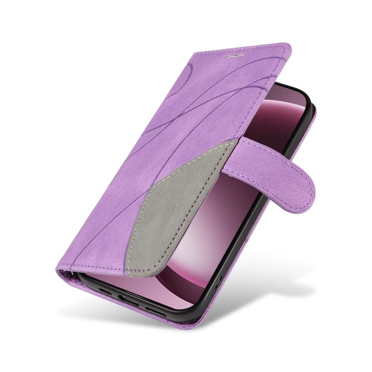 For OnePlus 15 Dual-color Splicing Flip Leather Phone Case