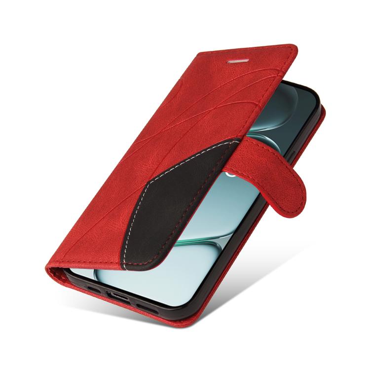 For OnePlus Ace 6 5G Dual-color Splicing Flip Leather Phone Case