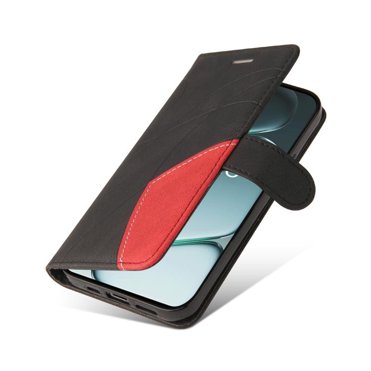 For OnePlus Ace 6 5G Dual-color Splicing Flip Leather Phone Case