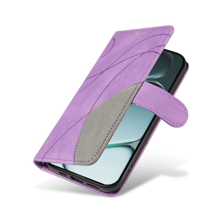 For OnePlus Ace 6 5G Dual-color Splicing Flip Leather Phone Case