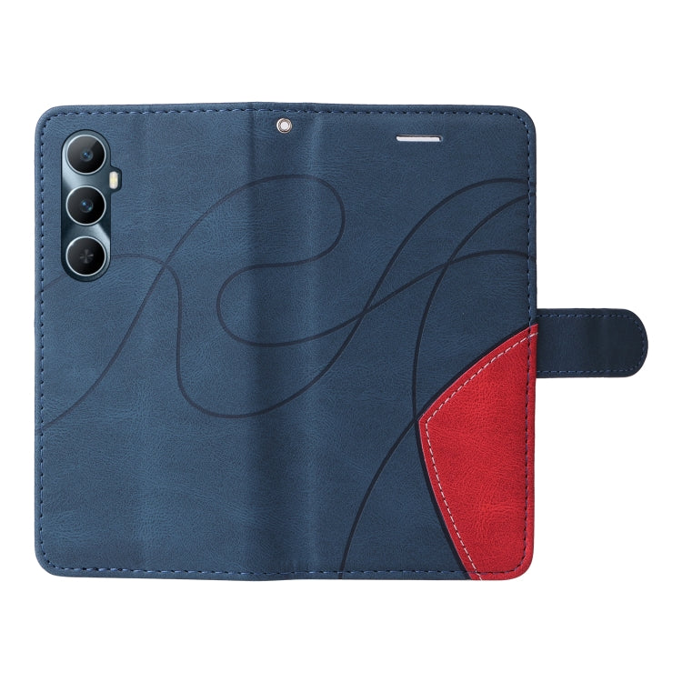 For Realme C65 4G Dual-color Splicing Flip Leather Phone Case