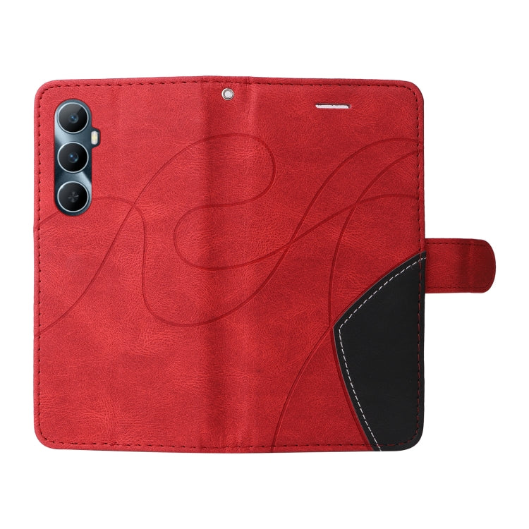 For Realme C65 4G Dual-color Splicing Flip Leather Phone Case