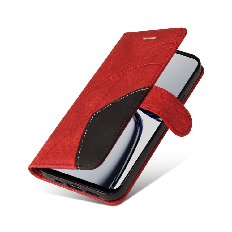 For Realme C65 4G Dual-color Splicing Flip Leather Phone Case
