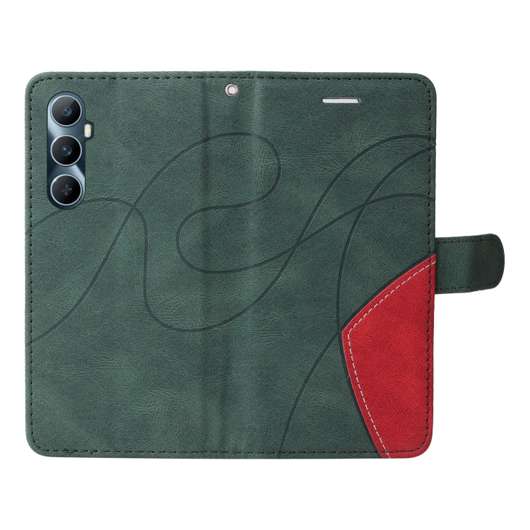 For Realme C65 4G Dual-color Splicing Flip Leather Phone Case