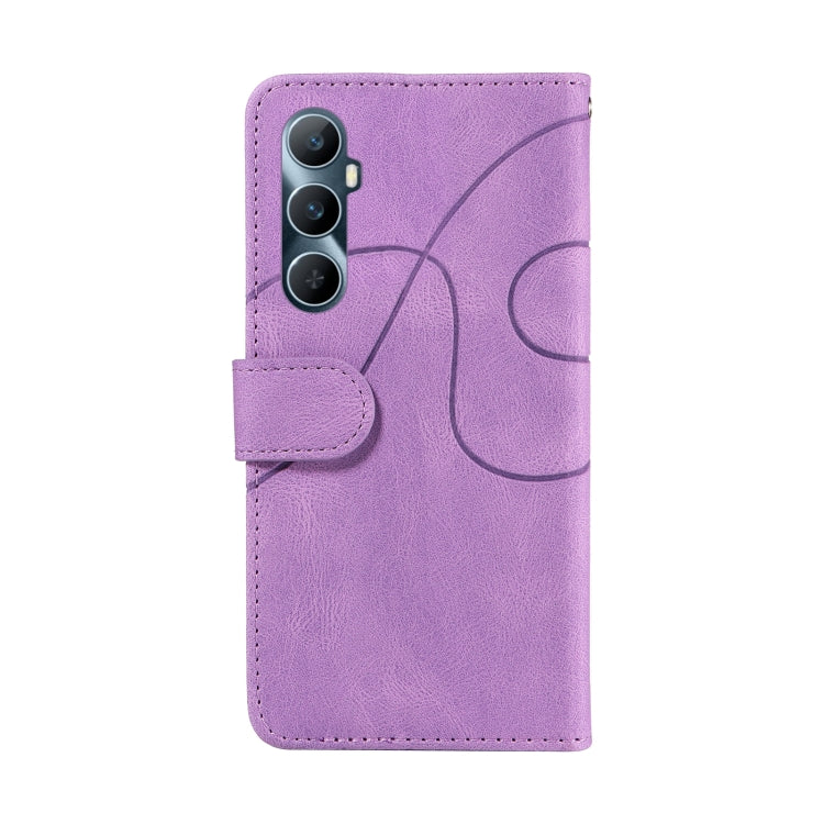 For Realme C65 4G Dual-color Splicing Flip Leather Phone Case
