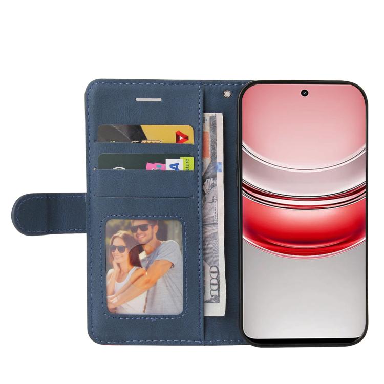 For Realme 14x 5G Dual-color Splicing Flip Leather Phone Case