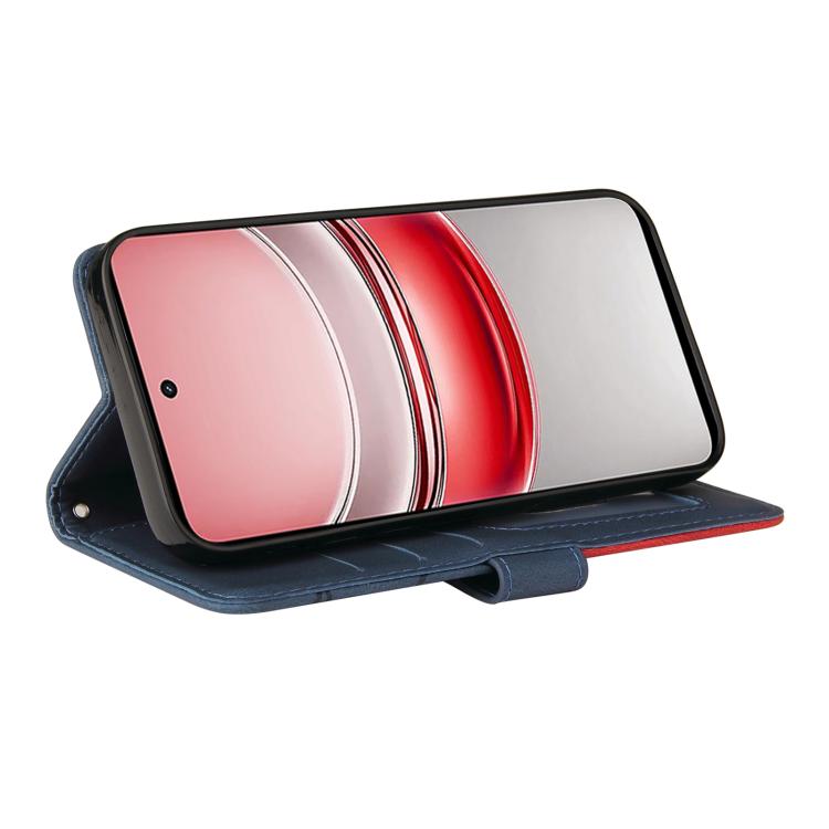 For Realme 14x 5G Dual-color Splicing Flip Leather Phone Case