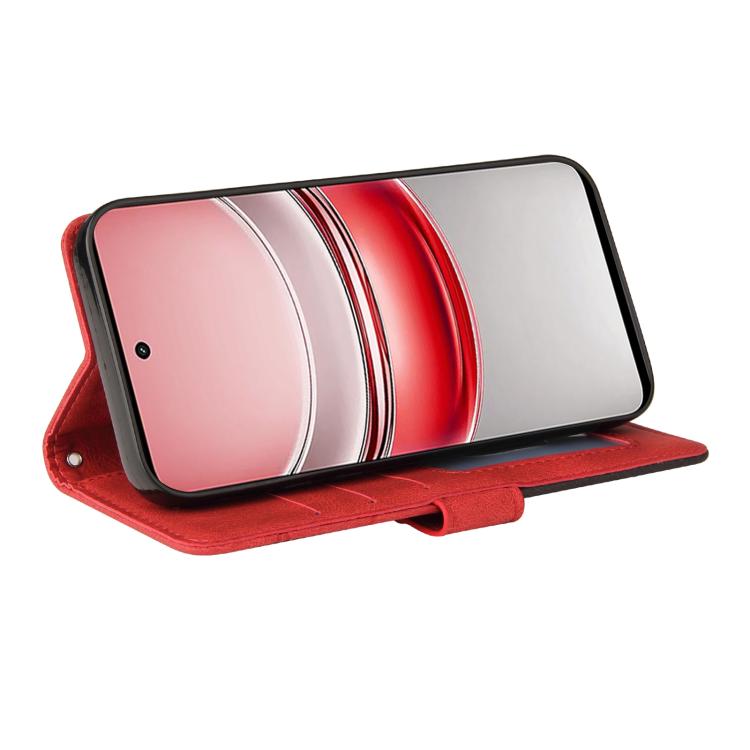 For Realme 14x 5G Dual-color Splicing Flip Leather Phone Case