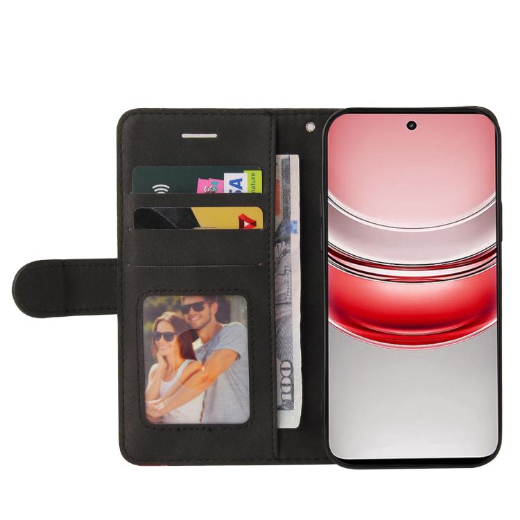 For Realme 14x 5G Dual-color Splicing Flip Leather Phone Case