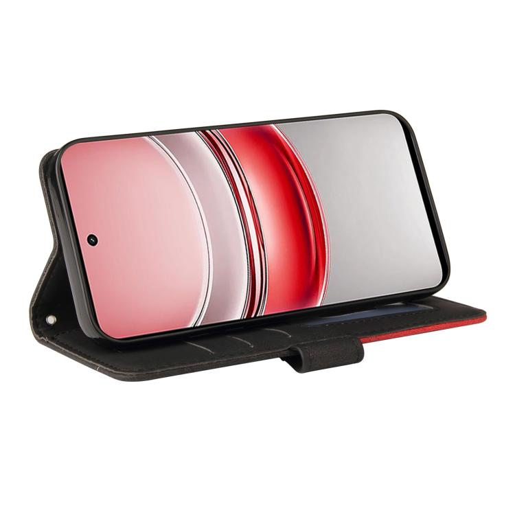 For Realme 14x 5G Dual-color Splicing Flip Leather Phone Case