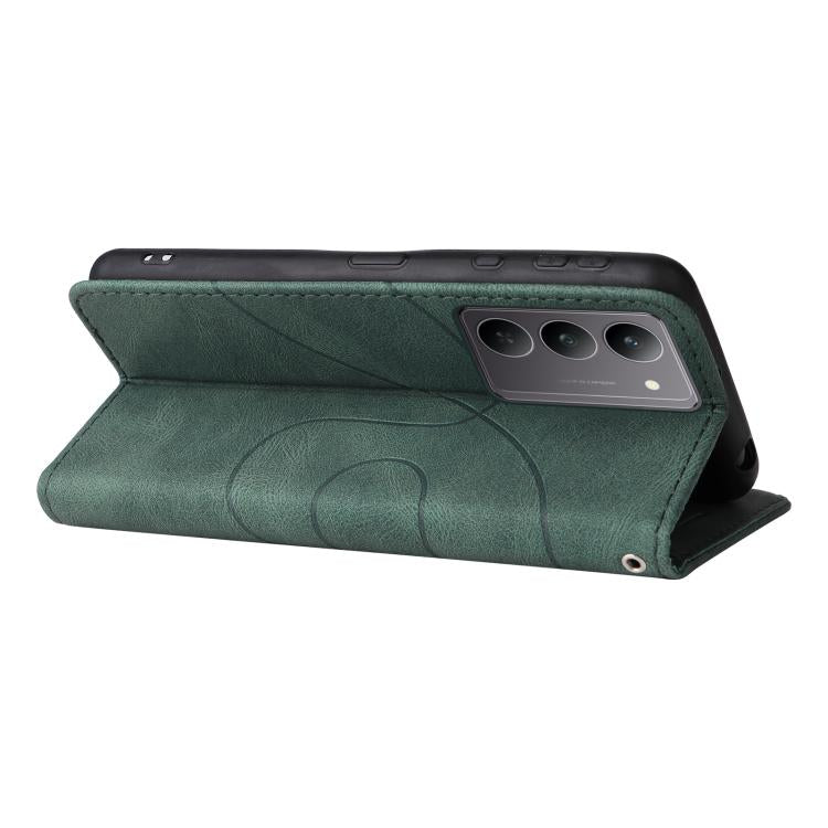 For Realme 14x 5G Dual-color Splicing Flip Leather Phone Case