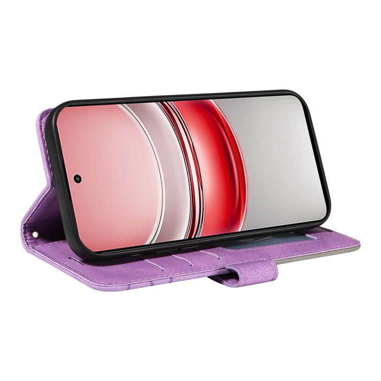 For Realme 14x 5G Dual-color Splicing Flip Leather Phone Case