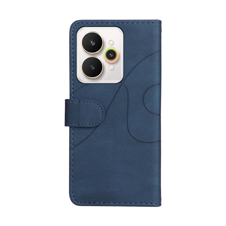 For Realme 15 5G Dual-color Splicing Flip Leather Phone Case