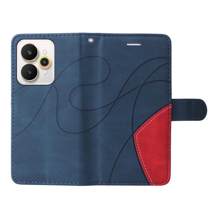 For Realme 15 5G Dual-color Splicing Flip Leather Phone Case