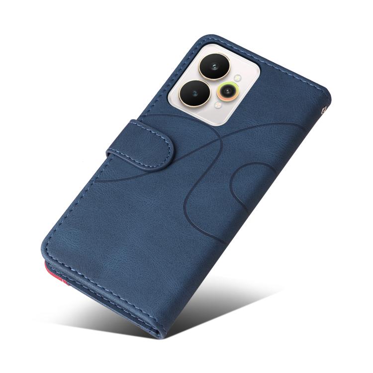 For Realme 15 5G Dual-color Splicing Flip Leather Phone Case