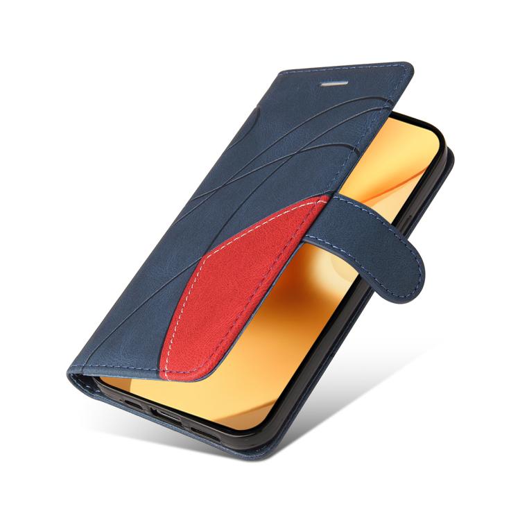 For Realme 15 5G Dual-color Splicing Flip Leather Phone Case
