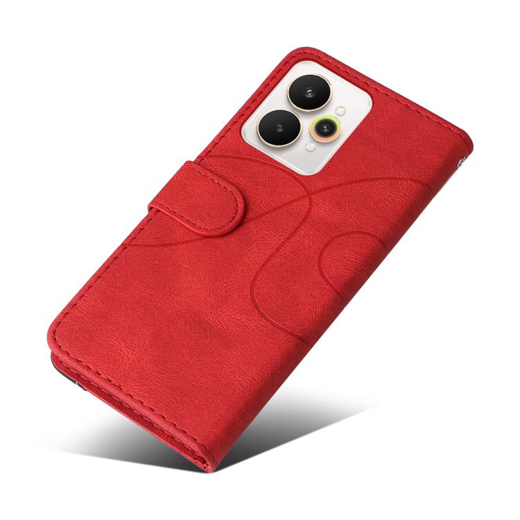 For Realme 15 5G Dual-color Splicing Flip Leather Phone Case