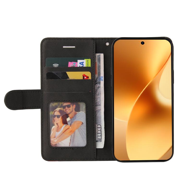 For Realme 15 5G Dual-color Splicing Flip Leather Phone Case