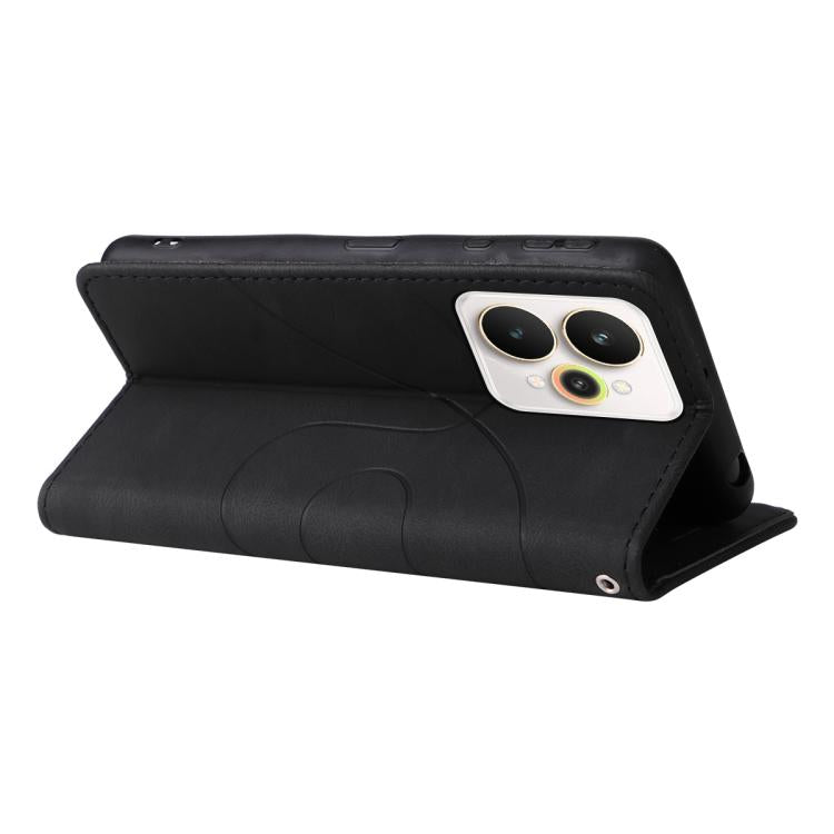 For Realme 15 5G Dual-color Splicing Flip Leather Phone Case
