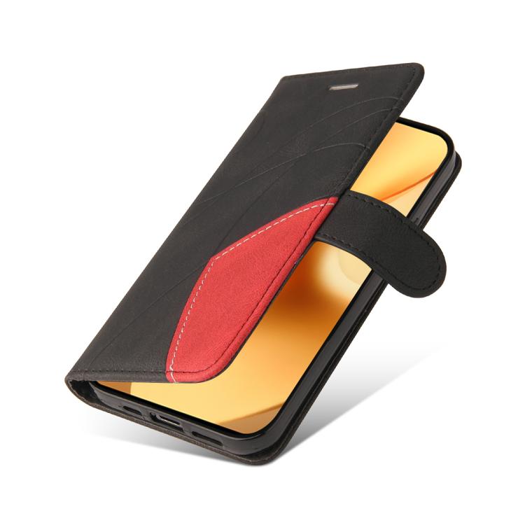For Realme 15 5G Dual-color Splicing Flip Leather Phone Case