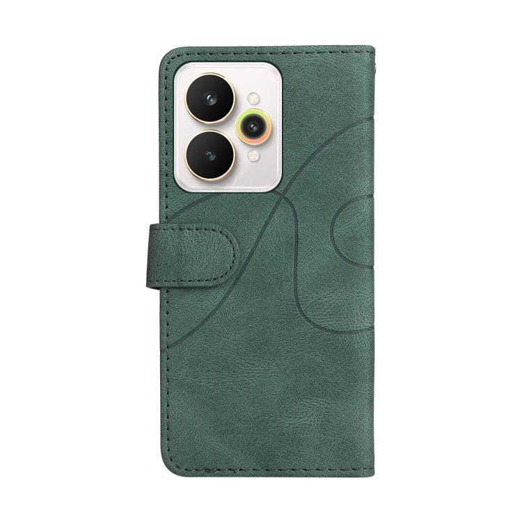 For Realme 15 5G Dual-color Splicing Flip Leather Phone Case