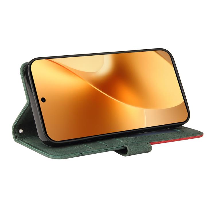For Realme 15 5G Dual-color Splicing Flip Leather Phone Case