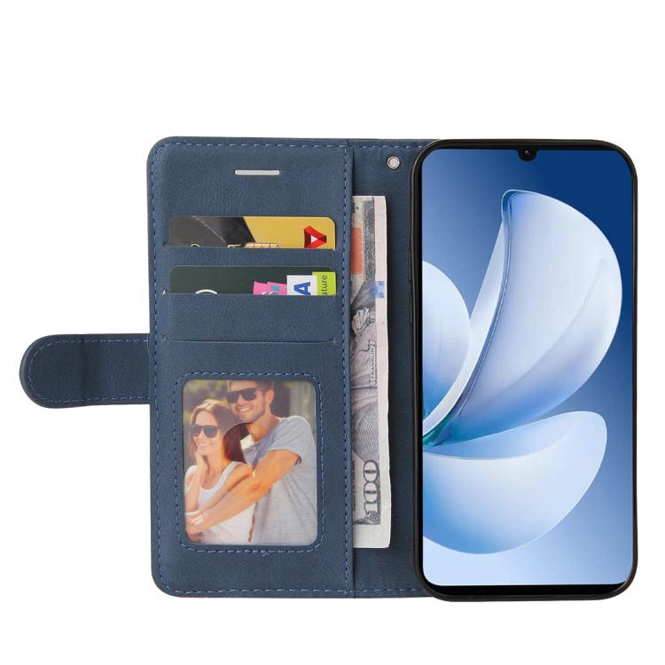For Realme C71 4G India Dual-color Splicing Flip Leather Phone Case