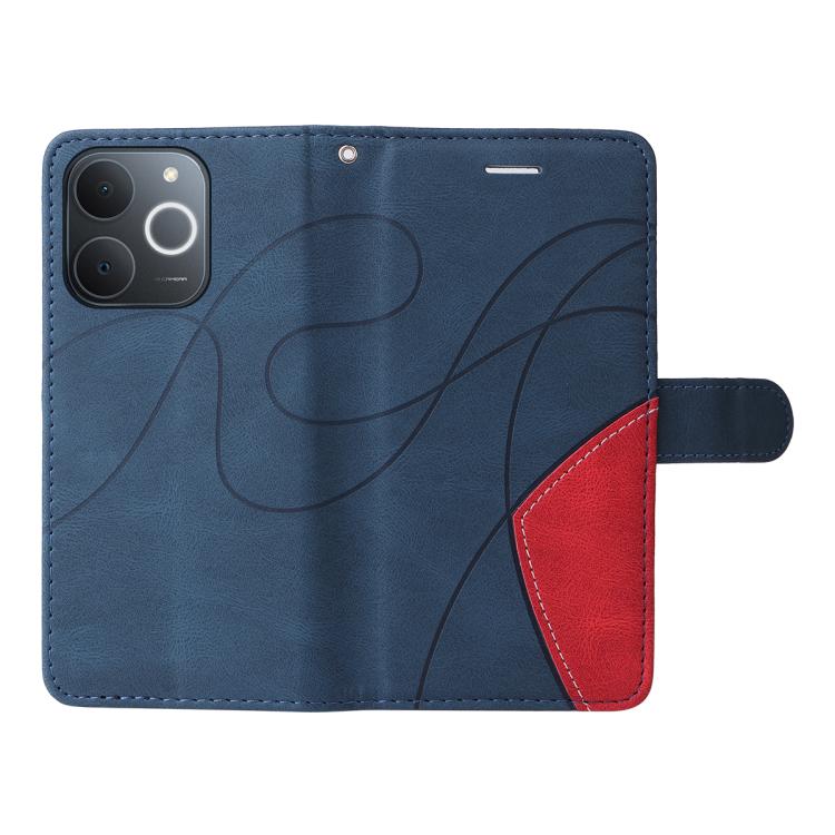 For Realme C71 4G India Dual-color Splicing Flip Leather Phone Case