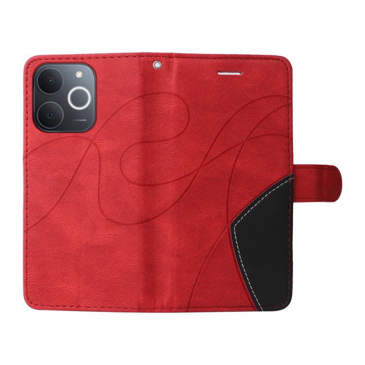 For Realme C71 4G India Dual-color Splicing Flip Leather Phone Case