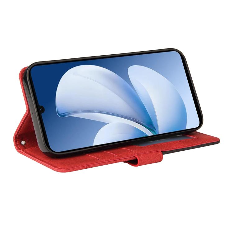 For Realme C71 4G India Dual-color Splicing Flip Leather Phone Case