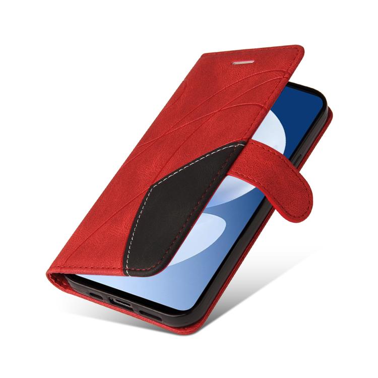 For Realme C71 4G India Dual-color Splicing Flip Leather Phone Case