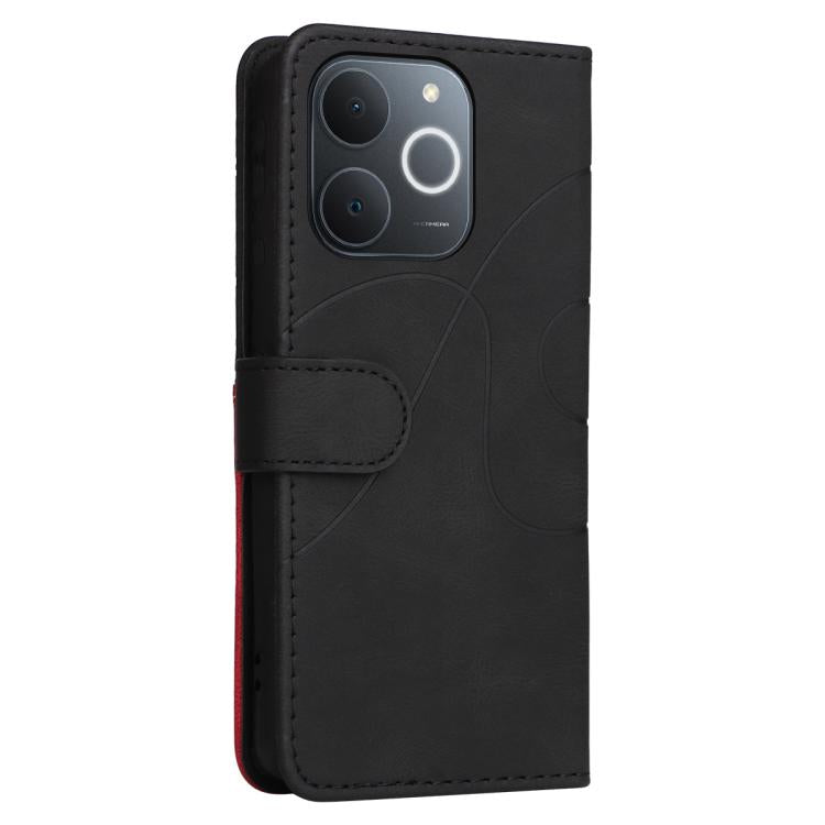 For Realme C71 4G India Dual-color Splicing Flip Leather Phone Case