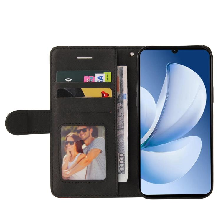 For Realme C71 4G India Dual-color Splicing Flip Leather Phone Case