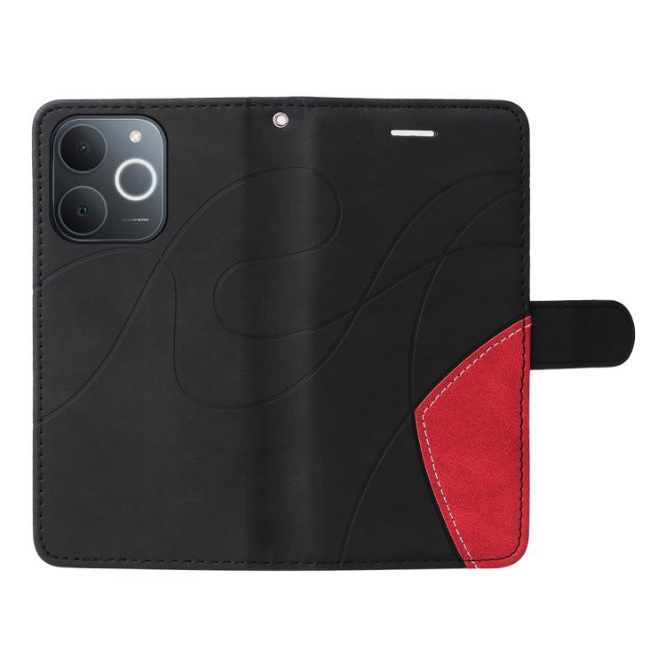 For Realme C71 4G India Dual-color Splicing Flip Leather Phone Case