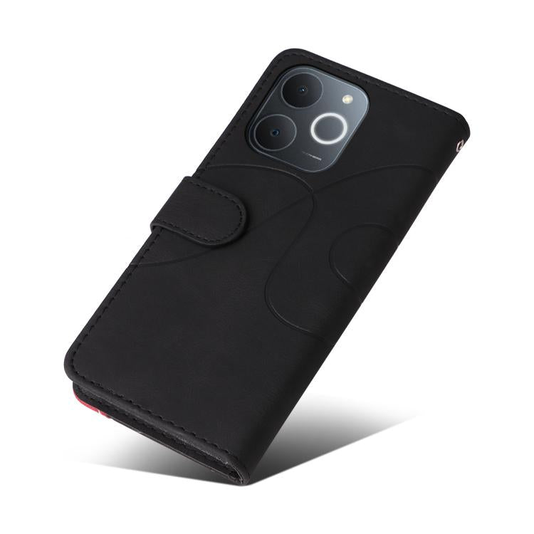 For Realme C71 4G India Dual-color Splicing Flip Leather Phone Case