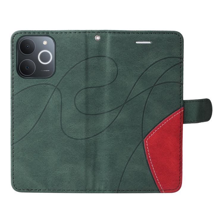 For Realme C71 4G India Dual-color Splicing Flip Leather Phone Case