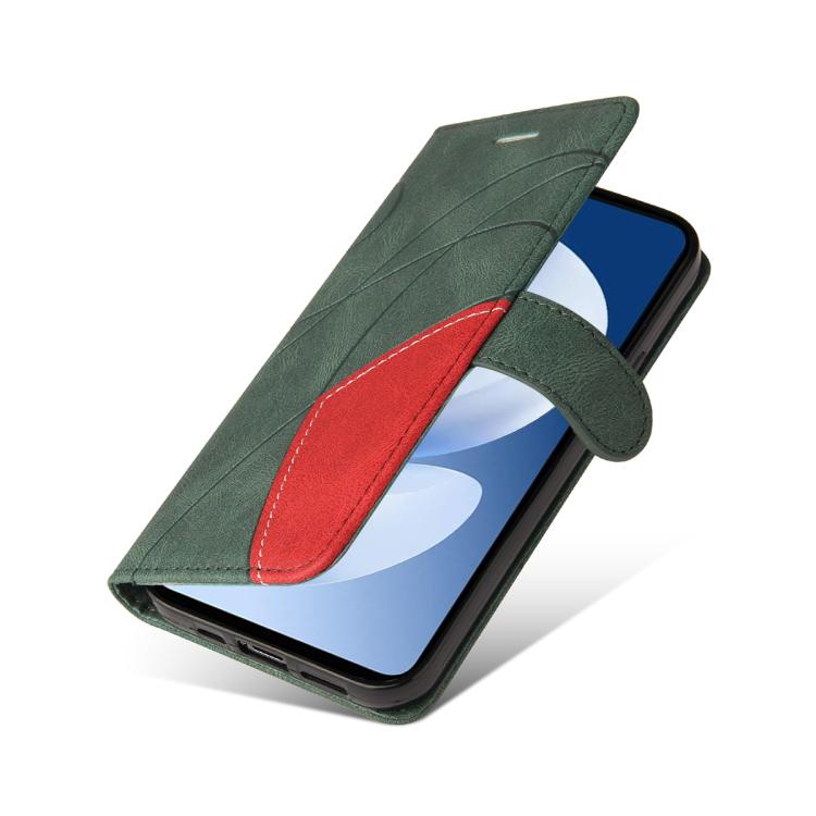 For Realme C71 4G India Dual-color Splicing Flip Leather Phone Case