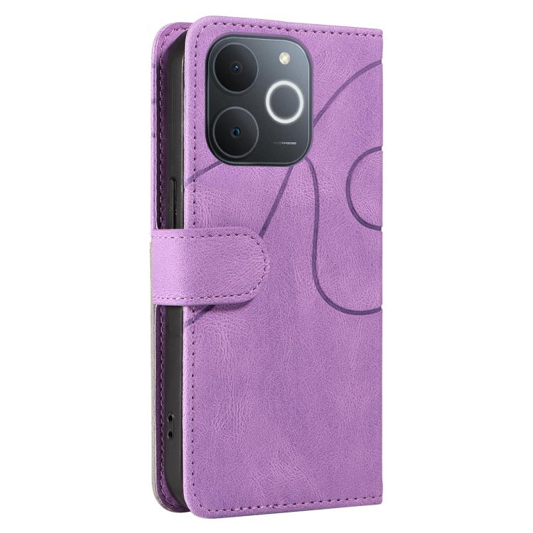For Realme C71 4G India Dual-color Splicing Flip Leather Phone Case