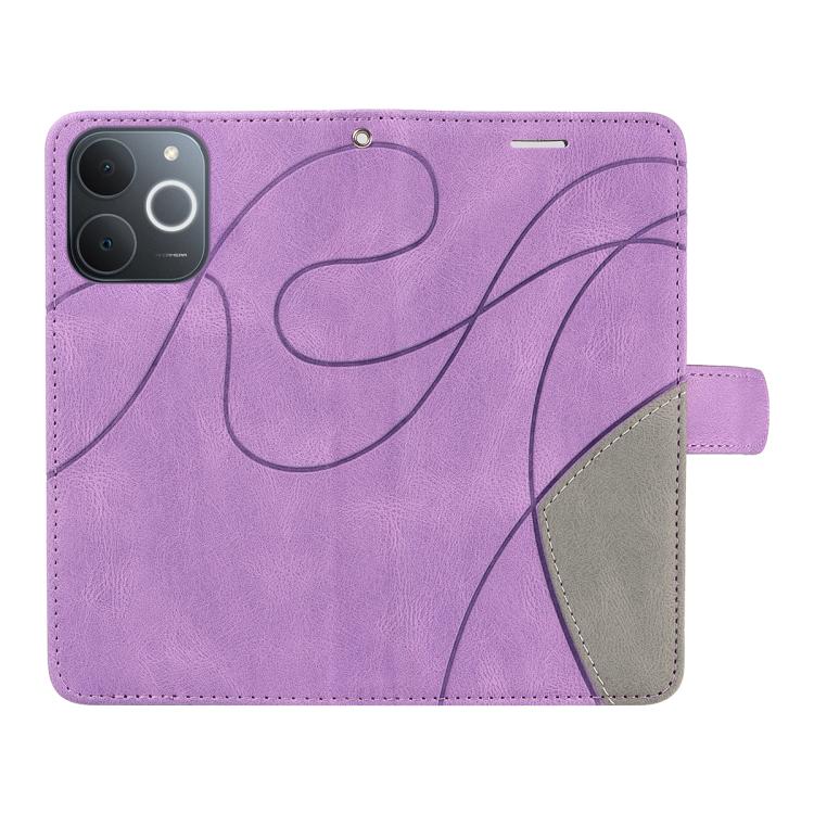 For Realme C71 4G India Dual-color Splicing Flip Leather Phone Case