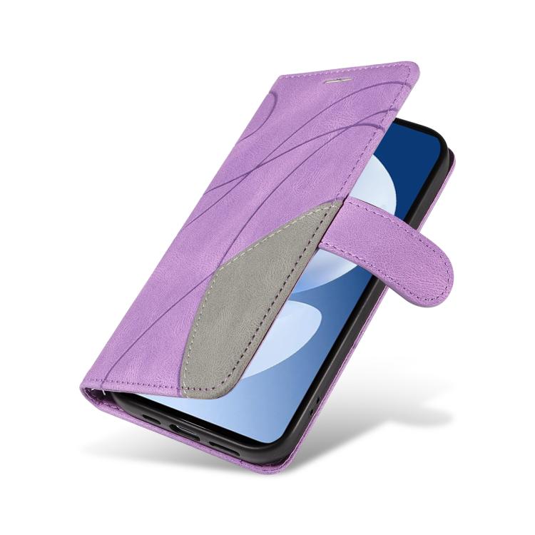 For Realme C71 4G India Dual-color Splicing Flip Leather Phone Case