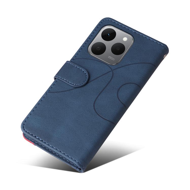 For Realme 15T 5G Dual-color Splicing Flip Leather Phone Case