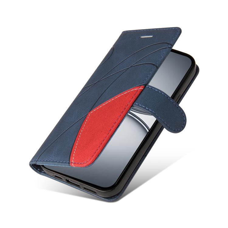 For Realme 15T 5G Dual-color Splicing Flip Leather Phone Case
