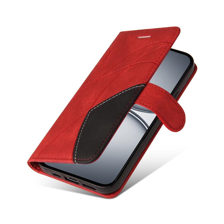 For Realme 15T 5G Dual-color Splicing Flip Leather Phone Case
