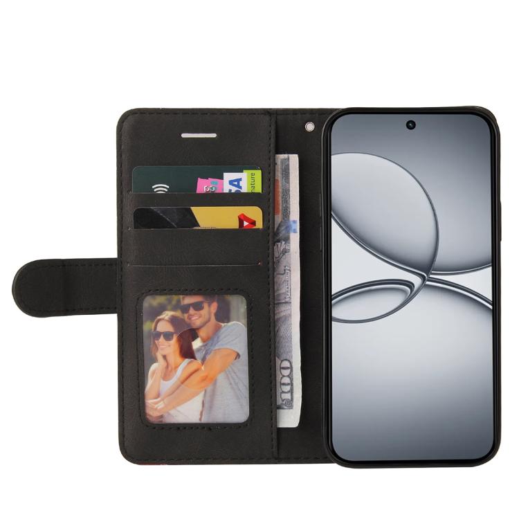 For Realme 15T 5G Dual-color Splicing Flip Leather Phone Case